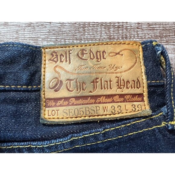 Self Edge x The Flat Head selvedge denim jeans Size 33 made in japan SE05BSP - Picture 4 of 6
